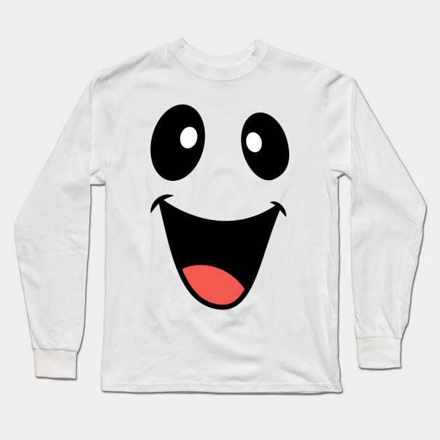 Happy Ghost Face Long Sleeve T-Shirt by Elvdant